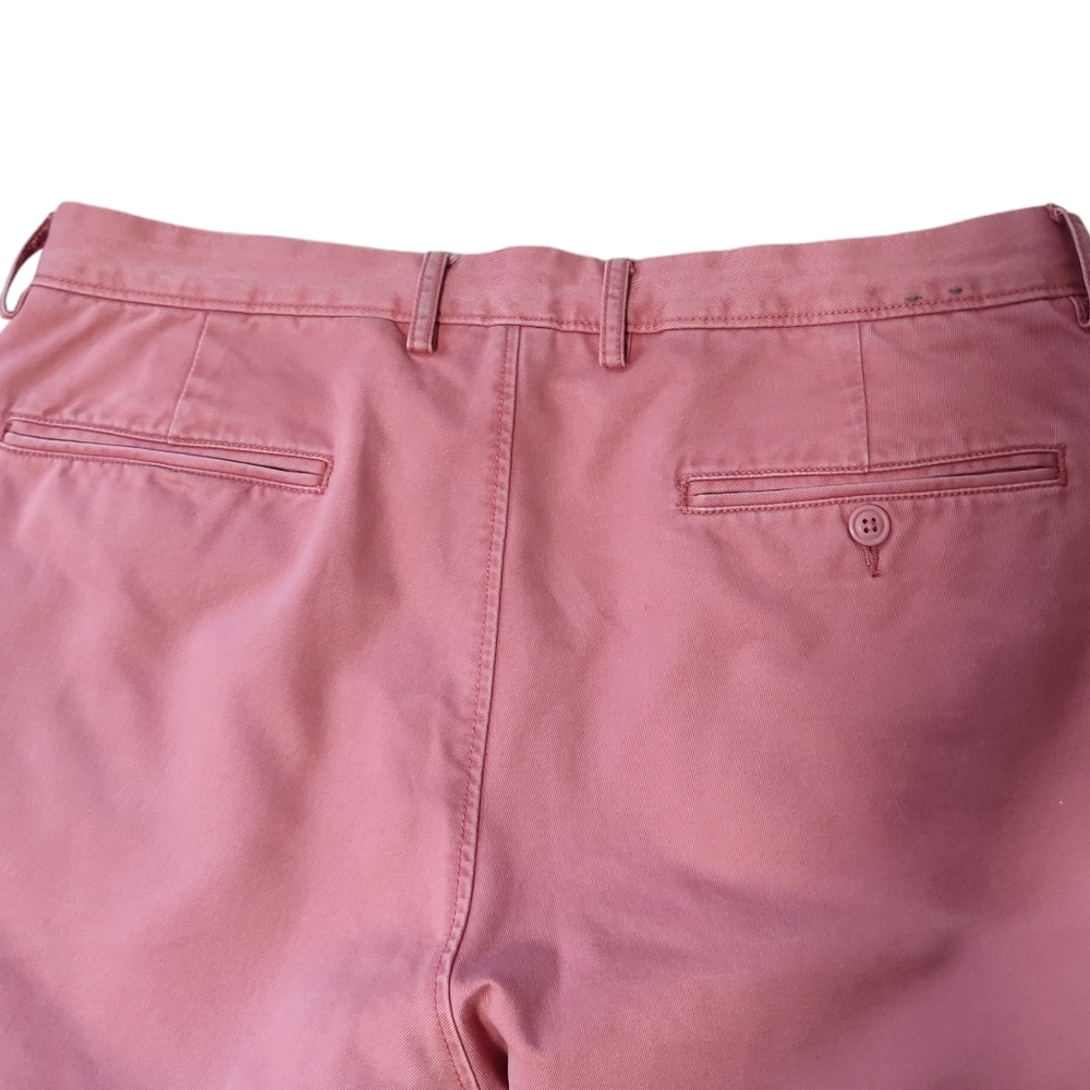 J Crew Broken In Chino Pants Mens 33 x 32 Salmon Faded Red Urban Slim Cotton - Picture 8 of 13